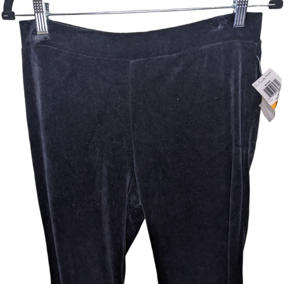 NWT Charter Club Petite Velour Black Pants, Size SP 🖤✨ - Picture 4 of 9
